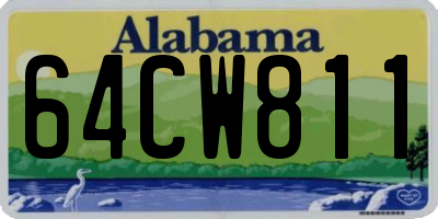 AL license plate 64CW811