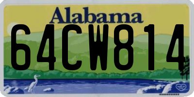 AL license plate 64CW814