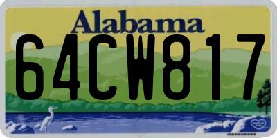 AL license plate 64CW817