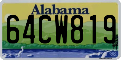 AL license plate 64CW819