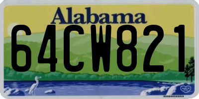 AL license plate 64CW821