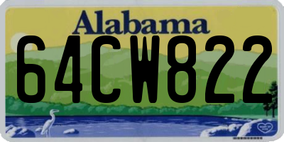 AL license plate 64CW822