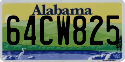 AL license plate 64CW825