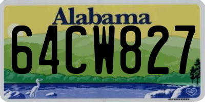 AL license plate 64CW827