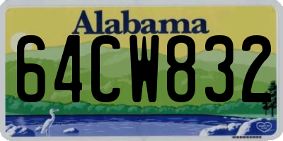 AL license plate 64CW832