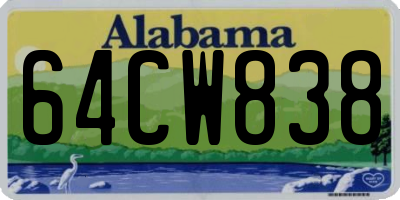 AL license plate 64CW838