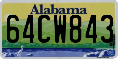 AL license plate 64CW843