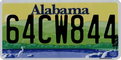AL license plate 64CW844