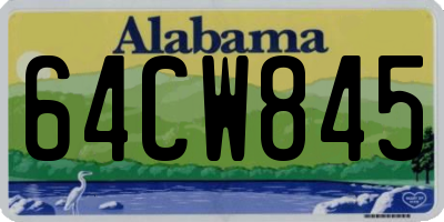 AL license plate 64CW845
