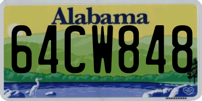 AL license plate 64CW848