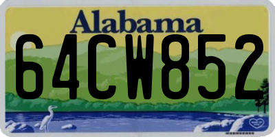 AL license plate 64CW852