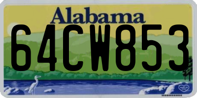AL license plate 64CW853
