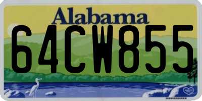 AL license plate 64CW855