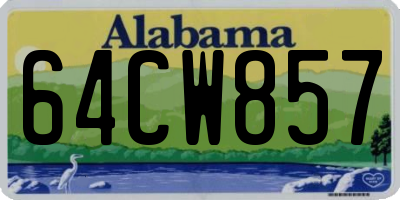 AL license plate 64CW857