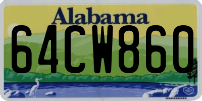 AL license plate 64CW860