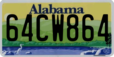 AL license plate 64CW864