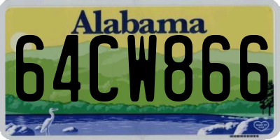 AL license plate 64CW866