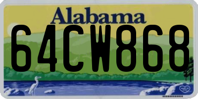 AL license plate 64CW868
