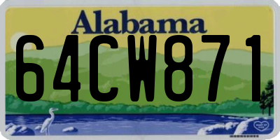 AL license plate 64CW871