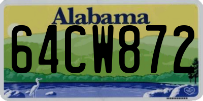 AL license plate 64CW872