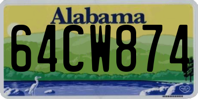 AL license plate 64CW874
