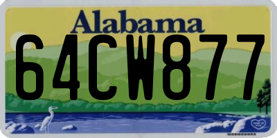 AL license plate 64CW877