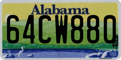 AL license plate 64CW880