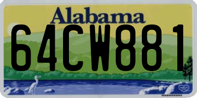 AL license plate 64CW881