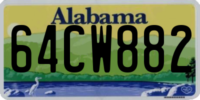 AL license plate 64CW882