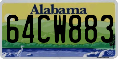 AL license plate 64CW883