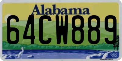 AL license plate 64CW889