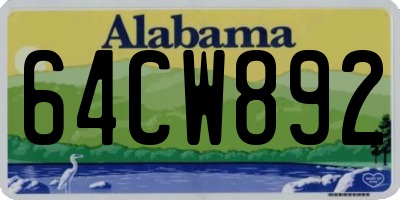 AL license plate 64CW892