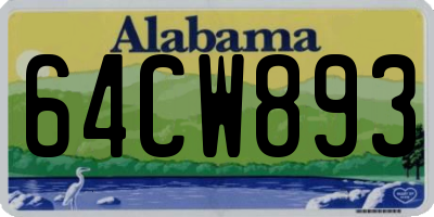 AL license plate 64CW893