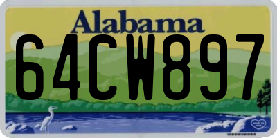 AL license plate 64CW897