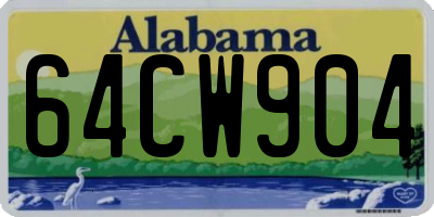 AL license plate 64CW904