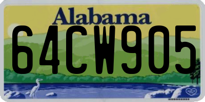 AL license plate 64CW905