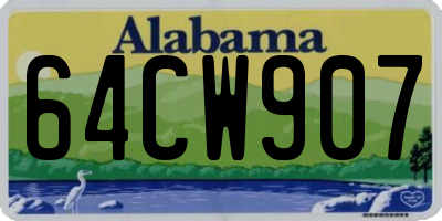 AL license plate 64CW907