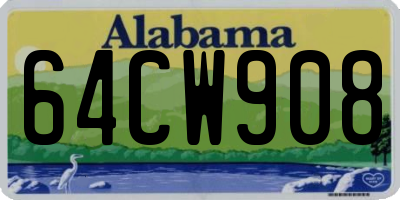 AL license plate 64CW908