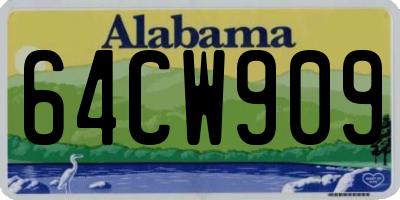 AL license plate 64CW909