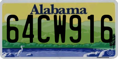AL license plate 64CW916