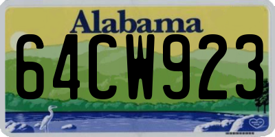 AL license plate 64CW923