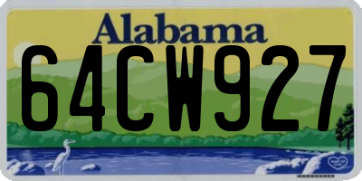 AL license plate 64CW927