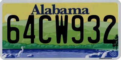 AL license plate 64CW932