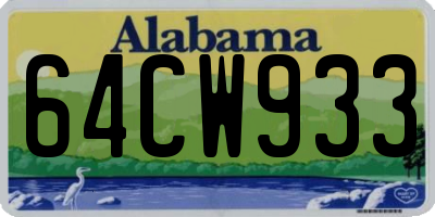 AL license plate 64CW933