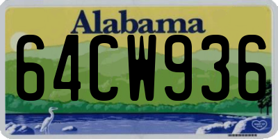 AL license plate 64CW936
