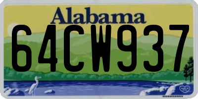 AL license plate 64CW937