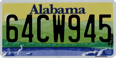AL license plate 64CW945