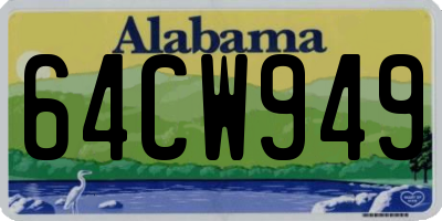 AL license plate 64CW949
