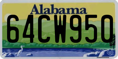 AL license plate 64CW950
