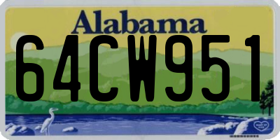 AL license plate 64CW951